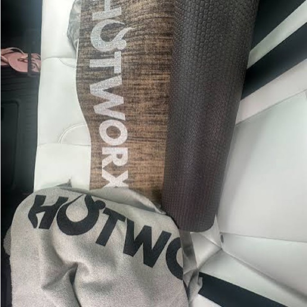HOTWORX Brown and Gray Yoga Mat with Towel